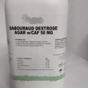 SABOURAUD DEXTROSE AGAR WITH CAF 50 MG 500GR