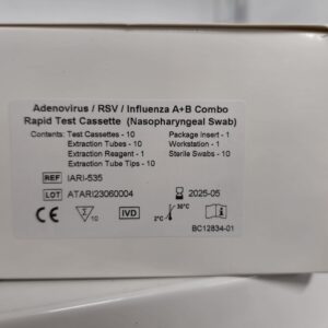 Teste rapide ADENOVIRUS RSV INFLU A INFLU B 10 casete