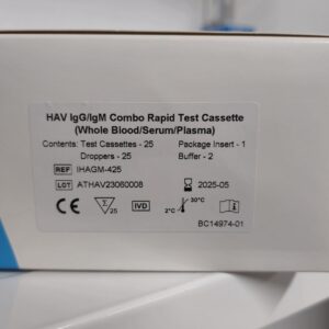 Teste rapide HAV IgG IgM 25 casete